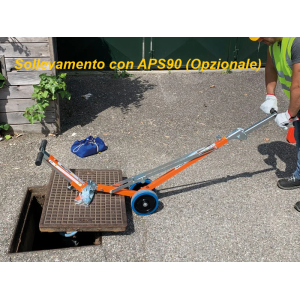 Alza chiusino CL11 standard abbinato a carrello aps90 opzionale