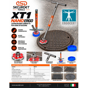 XT1 nano Ergo Apri chiusino magnetico securdet tools